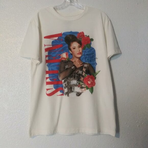 Selena Official Merchandise Women's size M white multicolored T-Shirt - Picture 1 of 13